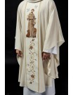 Chasuble with embroidered image of Saint Francis (112H)