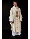 Chasuble with embroidered image of Saint Francis (112H)