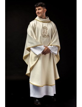 Chasuble with embroidered image of Our Lady of Candlemas (116H)