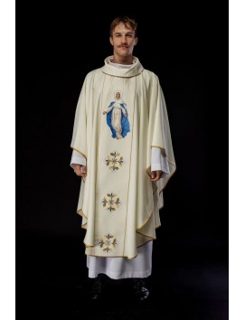 Chasuble with embroidered image of Our Lady of the Assumption (118H)