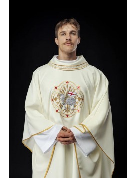 Messgewand mit besticktem Symbol des Lammes Gottes (120H)