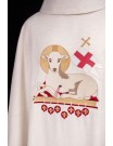 Embroidered chasuble with the Lamb of God and a banner (124H)