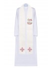 Embroidered Easter stole with the symbol of the Lamb of God (125H)