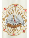 Embroidered chasuble with Pelican Coat of Arms motif (127H)