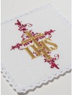 Chalice linen set, linen, IHS embroidery (90H)