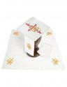 Chalice linen set, linen, IHS embroidery (90H)