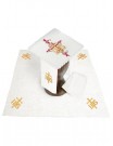 Chalice linen set, linen, IHS embroidery (90H)