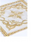 Chalice linen set, linen, gold cross embroidery (91H)