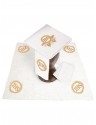 Chalice linen set, linen, IHS embroidery (93H)