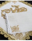 Chalice linen set, linen, Marian embroidery (94H)