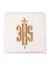 Chalice linen set, linen, gold IHS embroidery (97H)