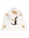 Chalice linen set, linen, gold IHS embroidery (97H)