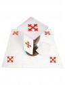 Chalice linen set, linen, cross embroidery (99H)