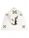 Chalice linen set, linen, cross embroidery (100H)