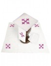 Chalice linen set, linen, cross embroidery (101H)