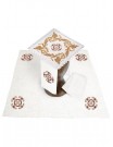 Chalice linen set, linen, gold embroidery (109H)