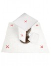 Chalice linen set, linen, red cross embroidery (111H)