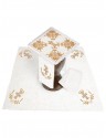 Chalice linen set, linen, gold embroidery of Mary (116H)
