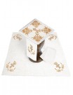 Chalice linen set, linen, gold embroidery of Mary (116H)