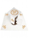 Chalice linen set, linen, IHS embroidery (119H)