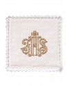 Chalice linen set, linen, IHS embroidery (120H)