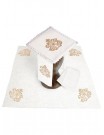 Chalice linen set, linen, IHS embroidery (120H)