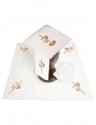 Chalice linen set, linen, cross embroidery + grapevine (121H)