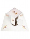 Chalice linen set, linen, cross embroidery + grapevine (121H)