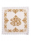 Chalice linen set, linen, IHS embroidery (122H)