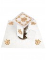 Chalice linen set, linen, IHS embroidery (122H)