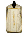 Chasuble romaine crème or - damas (12)