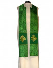 Embroidered cope - IHS green - rosette
