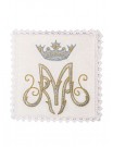 Chalice linen set, linen, Marian embroidery (127H)