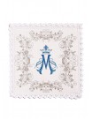 Chalice linen set, linen, Marian embroidery (128H)