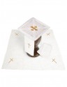 Chalice linen set, linen, cross stitch (131H)