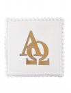 Chalice linen set, linen, Alpha and Omega embroidery (135H)