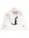 Chalice linen set, linen, Alpha and Omega embroidery (135H)