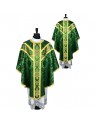Semi-Gothic chasuble + stole, burse, maniple, chalice veil - jacquard fabric (9K)