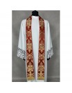 Semi-Gothic chasuble HOLY SPIRIT + stole, burse, maniple, chalice veil (10K)