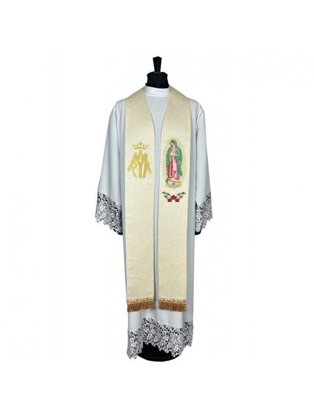 Embroidered stole with Our Lady of Guadalupe (17K)