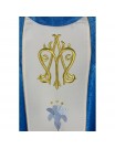 Marian chasuble, blue, jacquard fabric (24K)
