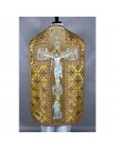 Roman chasuble + stole, maniple, burse and chalice veil (27K)