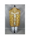 Roman chasuble + stole, maniple, burse and chalice veil (27K)