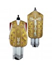 Roman chasuble + stole, maniple, burse and chalice veil (27K)
