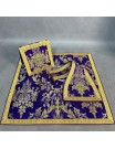 Roman purple chasuble + stole, maniple, burse and chalice veil (30K)