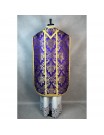 Roman purple chasuble + stole, maniple, burse and chalice veil (30K)