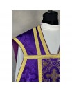 Roman purple chasuble + Stole, Maniple, Burse and Chalice Cover (31K)