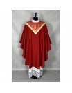 Semi-Gothic red chasuble + stole (35K)