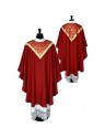 Semi-Gothic red chasuble + stole (35K)