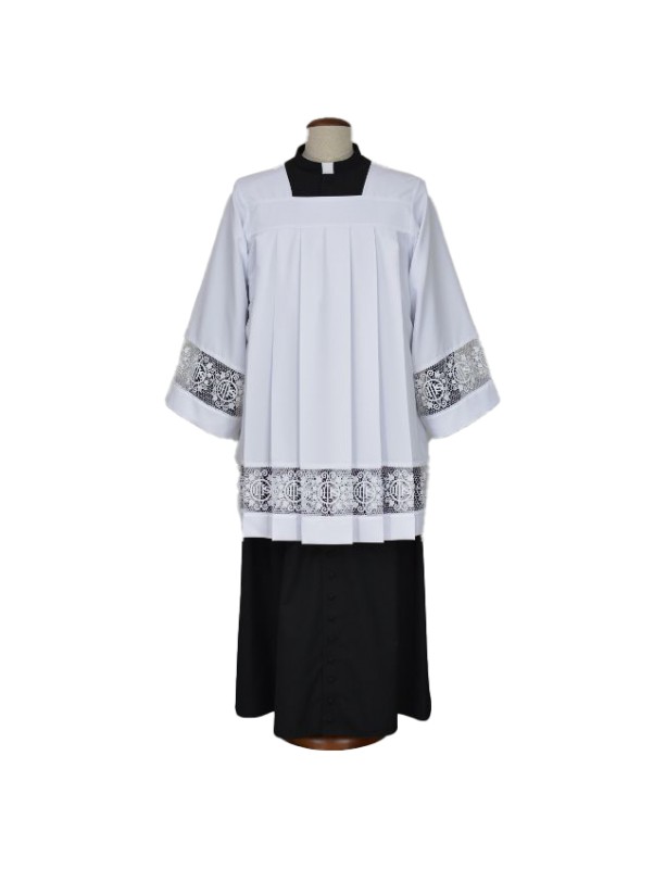 Priest surplice, white, cotton insert (13)